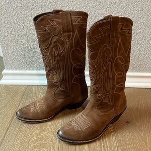 Golden goose suede cowboy boots
